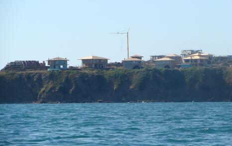 Headlong construction south of Sozopol