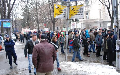 March against GMO release in Bulgaria – 31.01.2010, Sofia