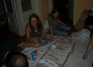 Painting a poster for the national hike 'I love Rila, I walk!'