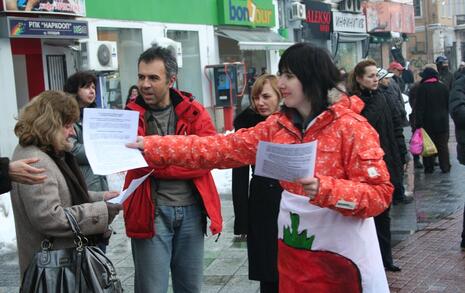 Plovdiv - Protest against GMO release in Bulgaria - 11.02.2010