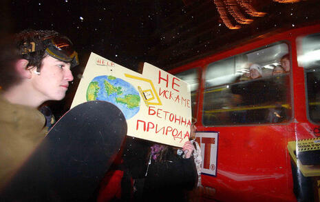 Procession for Rila and Bulgarian nature on 23 January 2008 in Sofia and Blagoevgrad