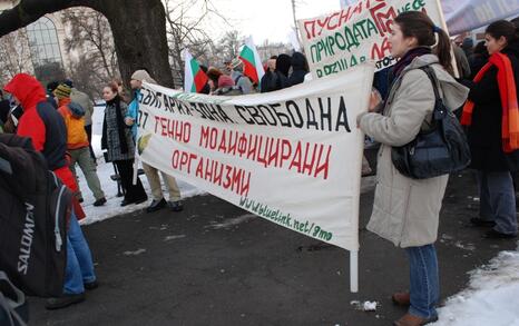 March against GMO release in Bulgaria – 31.01.2010, Sofia