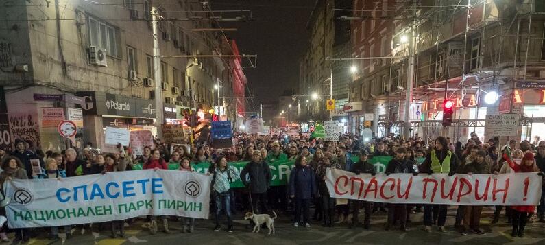 Protests in Bulgaria for protection of NP Pirin