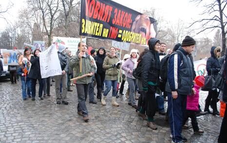 March against GMO release in Bulgaria – 31.01.2010, Sofia