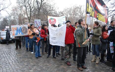 March against GMO release in Bulgaria – 31.01.2010, Sofia