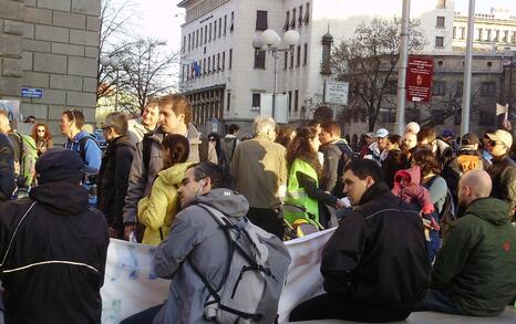 Demonstration 'Members of Parliament, what are you going to cut off - corruption or the forest?', 10.04.2012