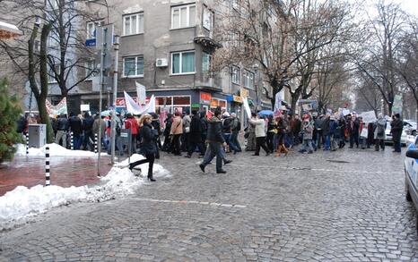 March against GMO release in Bulgaria – 31.01.2010, Sofia