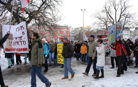 March against GMO release in Bulgaria – 31.01.2010, Sofia