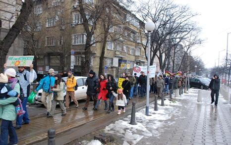 March against GMO release in Bulgaria – 31.01.2010, Sofia