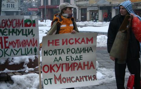 Plovdiv - Protest against GMO release in Bulgaria - 11.02.2010