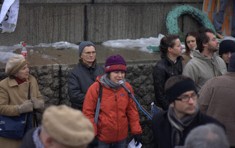 Third day of protests in front of the Parliament, 16.01.2009