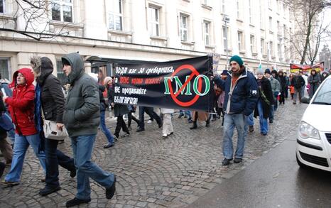 March against GMO release in Bulgaria – 31.01.2010, Sofia