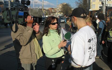 Flashmob for Rila National Park in Sofia, 3.04.09