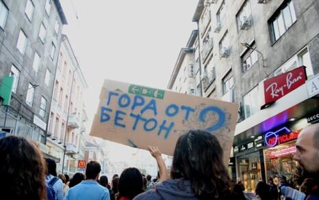 Action for Strandja park in front of the Ministry building