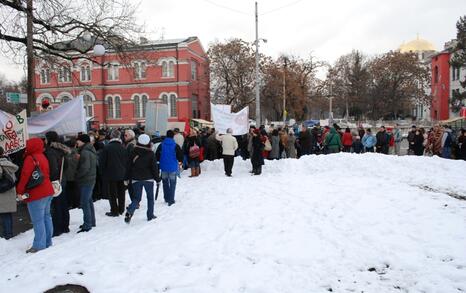 March against GMO release in Bulgaria – 31.01.2010, Sofia