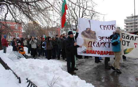 March against GMO release in Bulgaria – 31.01.2010, Sofia