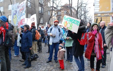 March against GMO release in Bulgaria – 31.01.2010, Sofia