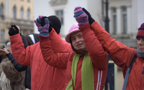 Third day of protests in front of the Parliament, 16.01.2009