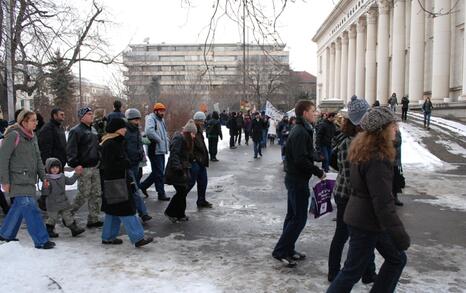 March against GMO release in Bulgaria – 31.01.2010, Sofia