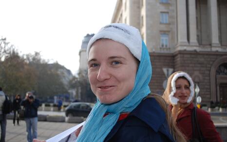 Citizen's action in front of Council of Ministers in Sofia, 25 November 2009