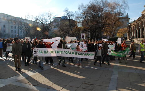 Protest for the Bulgarian forests