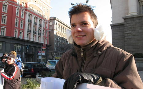 29.11.2007 Infront of the Council of Ministers - with cotton in our ears