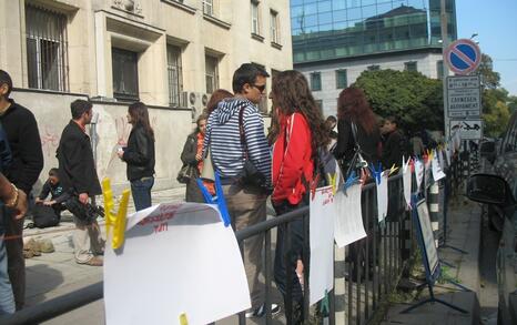 Art Action against the ploughing in Nature Park Vitosha 