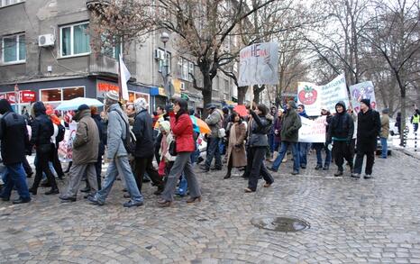 March against GMO release in Bulgaria – 31.01.2010, Sofia