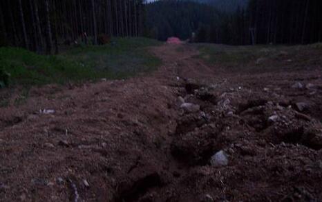 Ski-tracks in Bansko