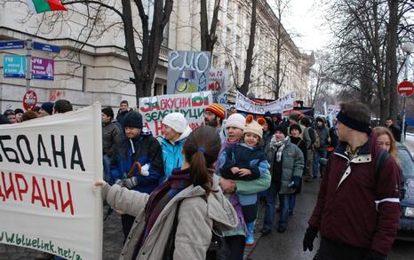 March against GMO release in Bulgaria – 31.01.2010, Sofia