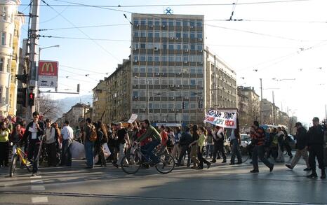 Flashmob for Rila National Park in Sofia, 3.04.09