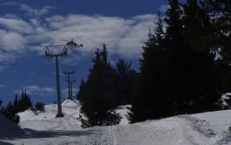 Putting the poles of the lift to the Seven Rila lakes