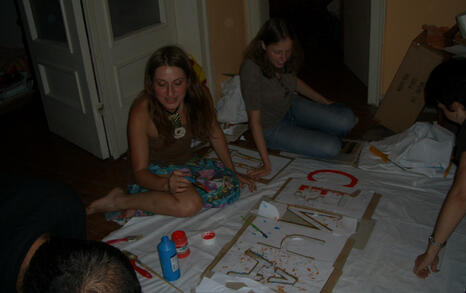 Painting a poster for the national hike 'I love Rila, I walk!'