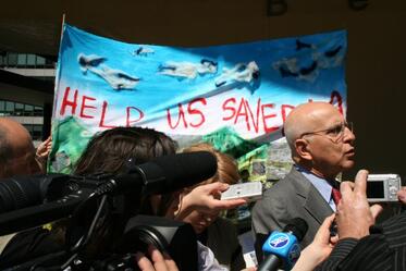 Hundreds of thousands of signatures, calling for the protection of Rila Mountain submitted in the European Commission today