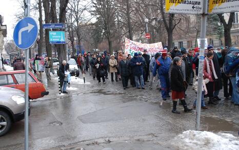 March against GMO release in Bulgaria – 31.01.2010, Sofia