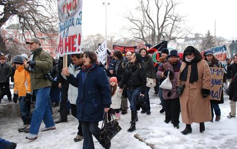 March against GMO release in Bulgaria – 31.01.2010, Sofia