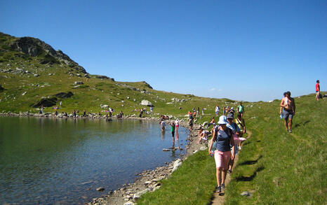 Beach-bathing at the Seven Rila Lakes