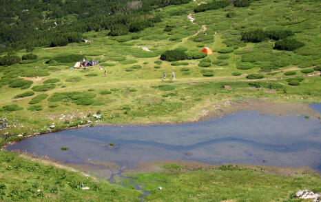 Beach-bathing at the Seven Rila Lakes