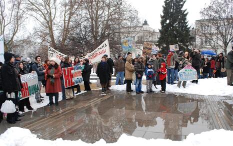 March against GMO release in Bulgaria – 31.01.2010, Sofia