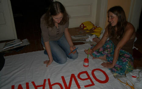 Painting a poster for the national hike 'I love Rila, I walk!'