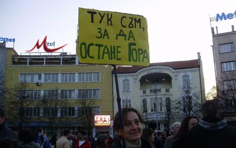 Demonstration 'Members of Parliament, what are you going to cut off - corruption or the forest?', 10.04.2012