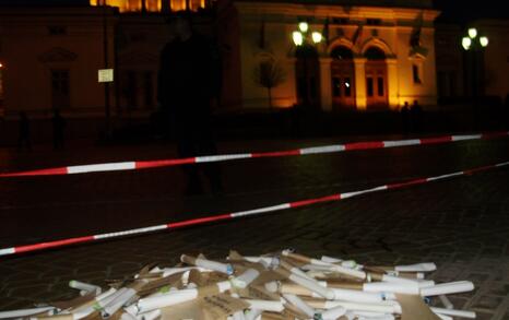 Demonstration 'Members of Parliament, what are you going to cut off - corruption or the forest?', 10.04.2012