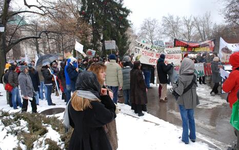 March against GMO release in Bulgaria – 31.01.2010, Sofia