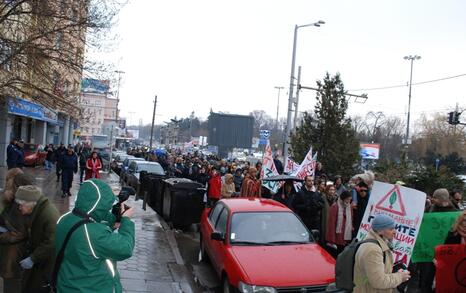 March against GMO release in Bulgaria – 31.01.2010, Sofia