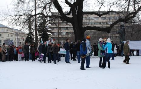 March against GMO release in Bulgaria – 31.01.2010, Sofia