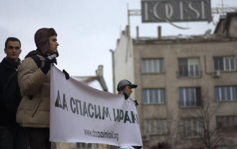 Third day of protests in front of the Parliament, 16.01.2009